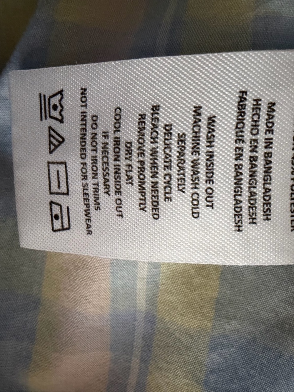 DKNY Pastel Plaid Short-Sleeve Button-Down Shirt - Yellow, Blue, Pink - Picture 5 of 5